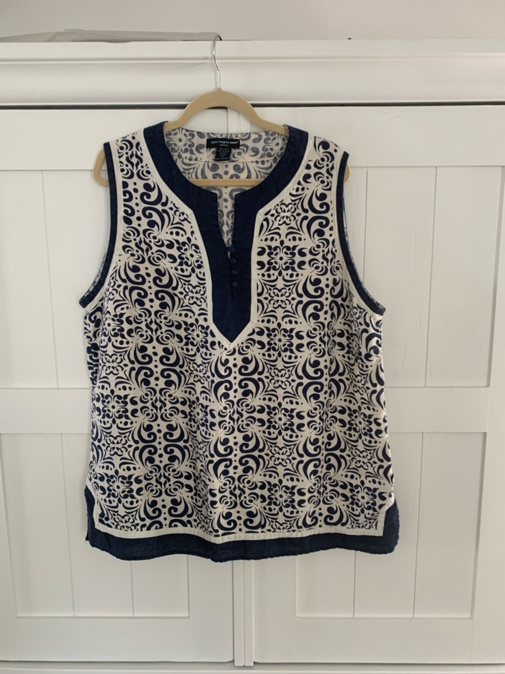 Saint Tropez West Linen Top Size 2X 1X